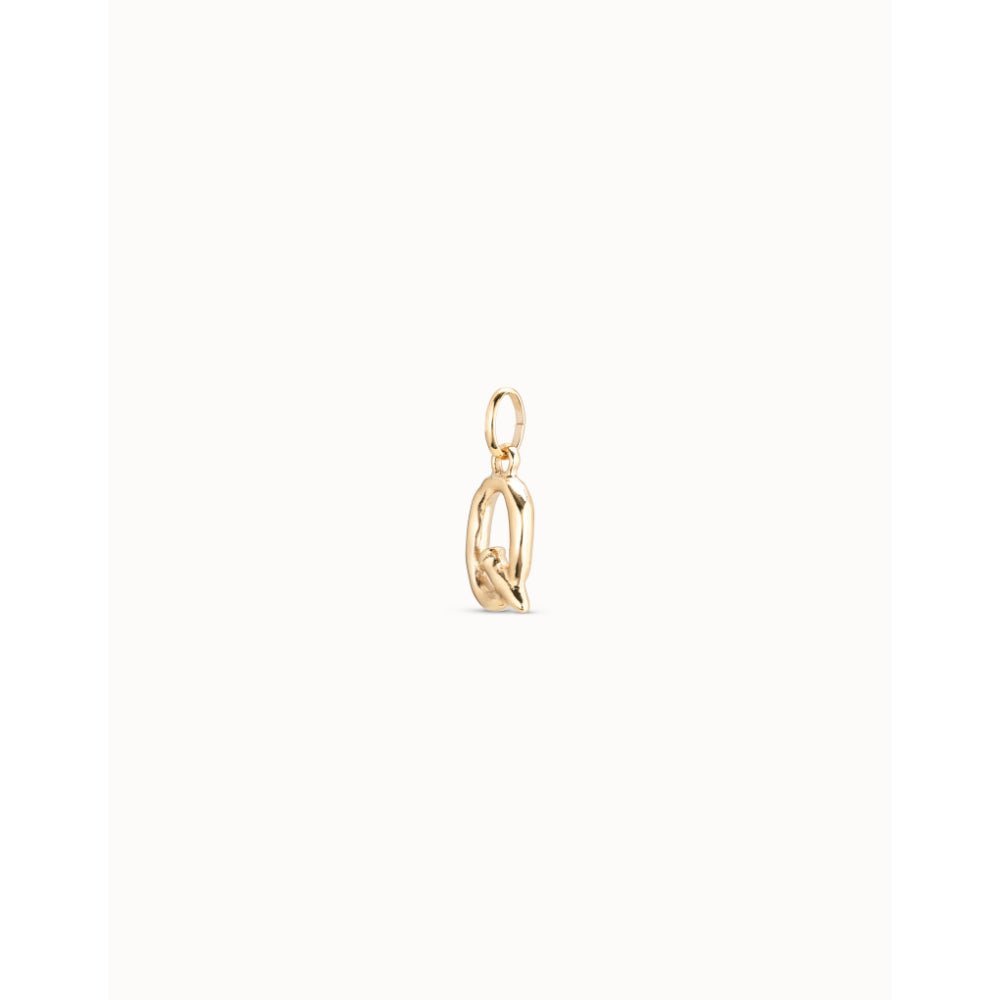 Unode50 18K Gold Plated Medium Q Initial Charm - MococoUNOde50CHA0043-18KCharms