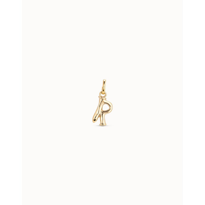 Unode50 18K Gold Plated Medium R Initial Charm - MococoUNOde50CHA0044-18KCharms