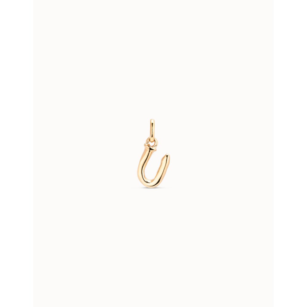 Unode50 18K Gold Plated Medium U Initial Charm - MococoUNOde50CHA0047-18KCharms and Links
