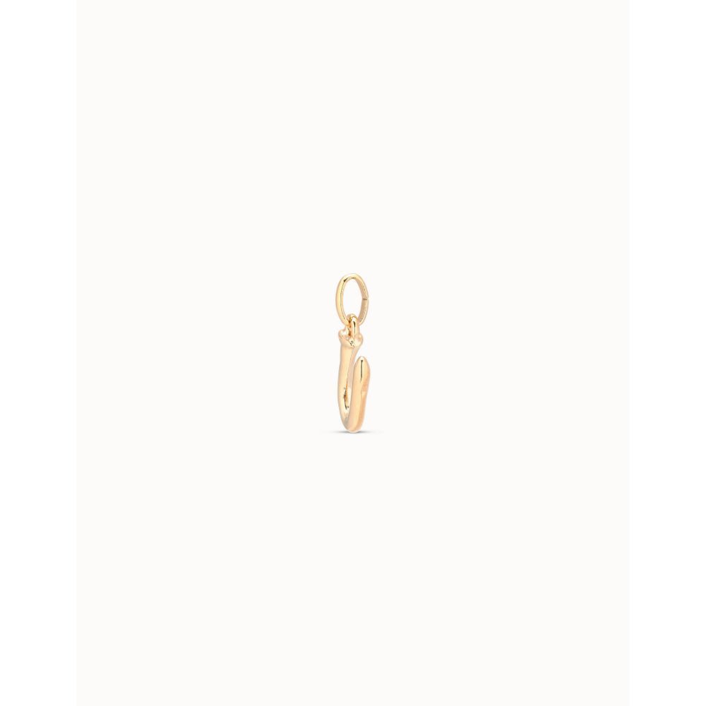 Unode50 18K Gold Plated Medium U Initial Charm - MococoUNOde50CHA0047ORO0000UCharms