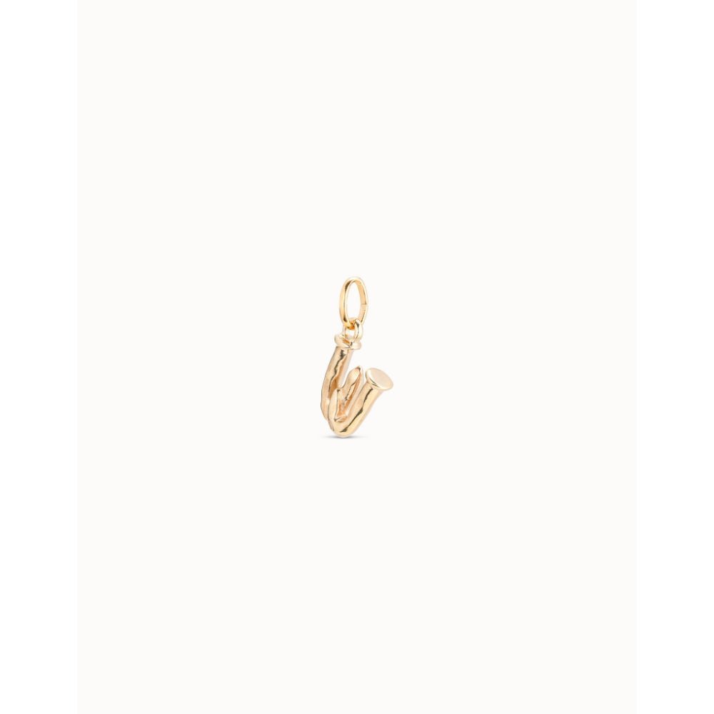 Unode50 18K Gold Plated Medium W Initial Charm - MococoUNOde50CHA0049-18KCharms
