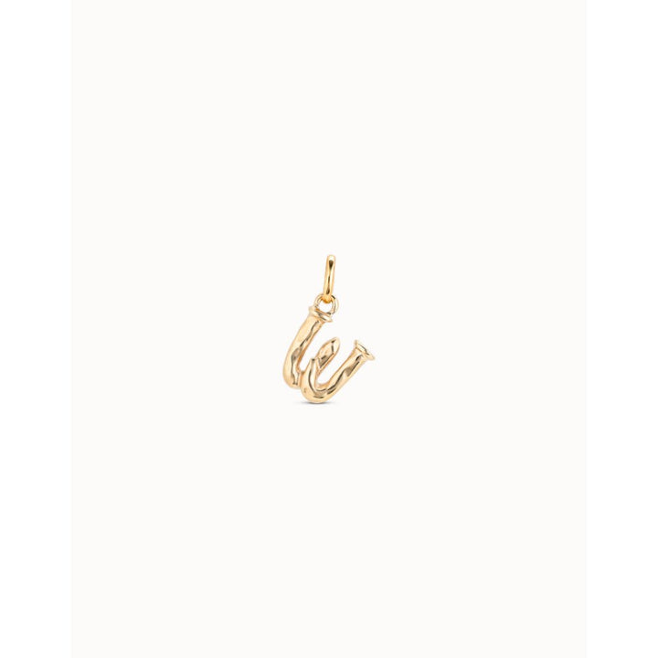 Unode50 18K Gold Plated Medium W Initial Charm - MococoUNOde50CHA0049-18KCharms and Links
