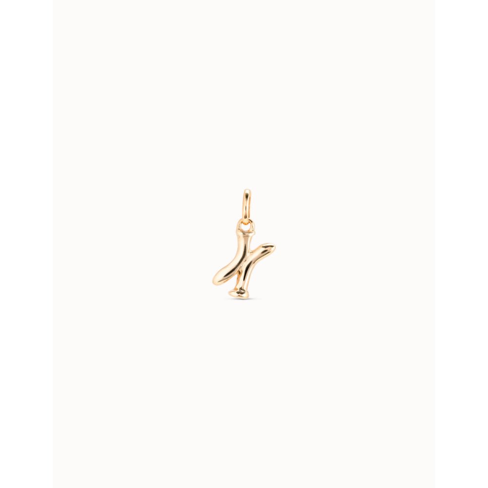 Unode50 18K Gold Plated Medium X Initial Charm - MococoUNOde50CHA0050-18KCharms and Links