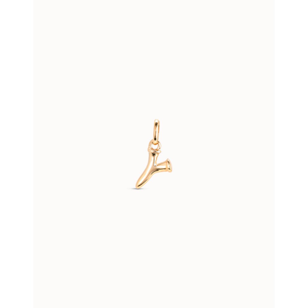 Unode50 18K Gold Plated Medium Y Initial Charm - MococoUNOde50CHA0051-18KCharms and Links