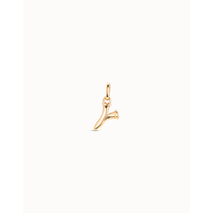 Unode50 18K Gold Plated Medium Y Initial Charm - MococoUNOde50CHA0051-18KCharms and Links
