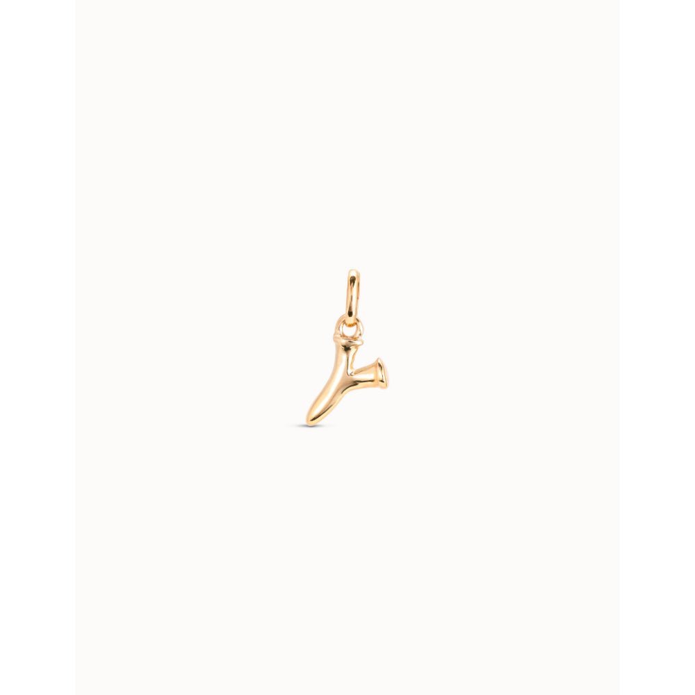 Unode50 18K Gold Plated Medium Y Initial Charm - MococoUNOde50CHA0051-18KCharms