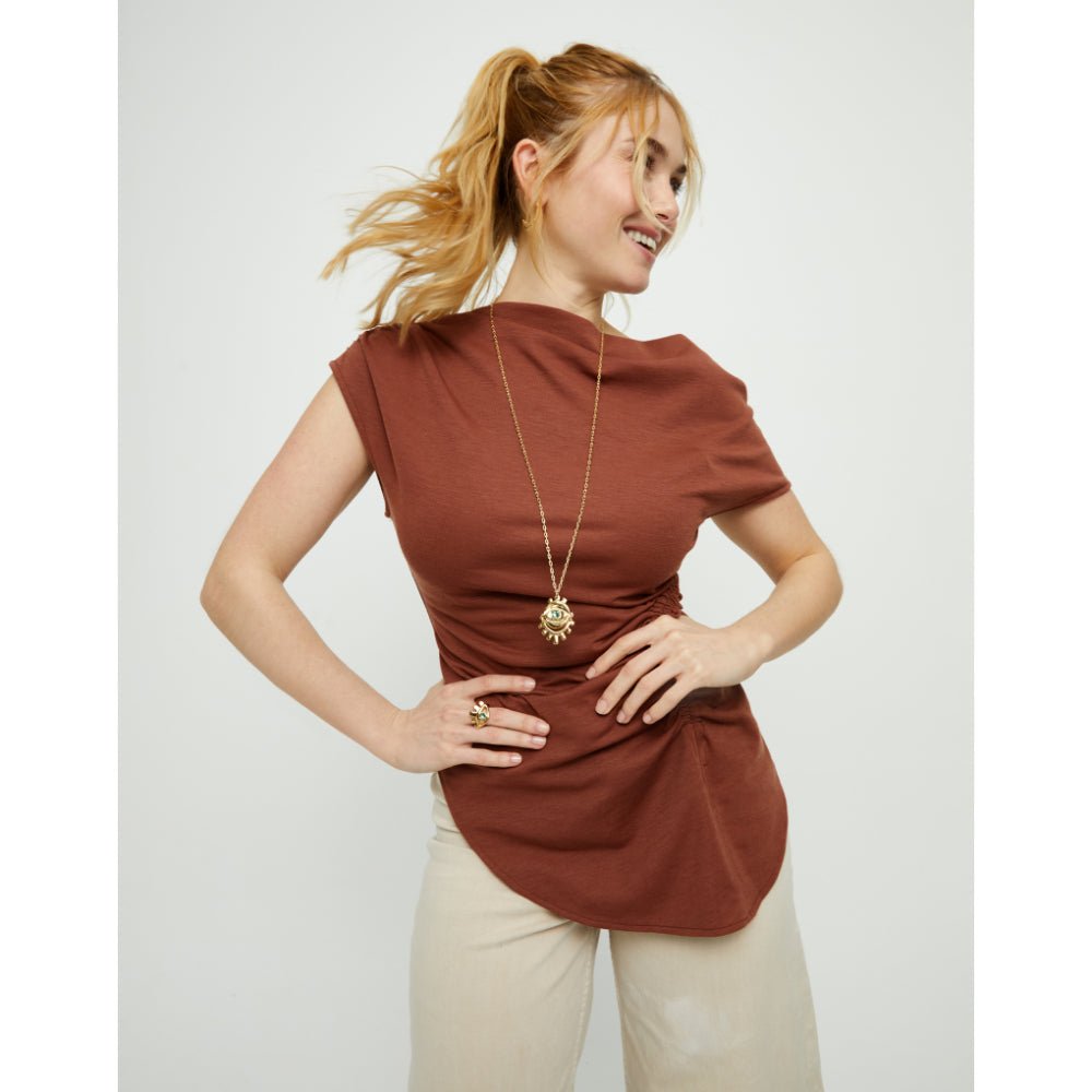 Unode50 18K Gold Plated Multi Strand Chain an Eye Necklace - MococoUNOde50COL2037Necklace