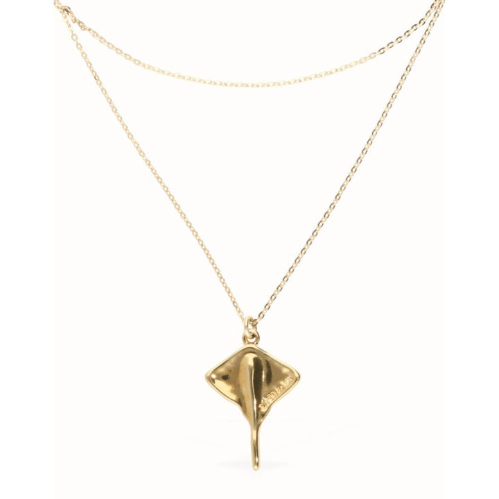 Unode50 18K Gold Plated Multi Strand Chain Manta Ray Necklace - MococoUNOde50COL2043-18KNecklaces