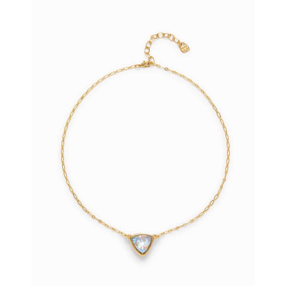 Unode50 18K Gold Plated Pendant Chain Link Multicolor Crystal Necklace - MococoUNOde50COL2009-18KNecklaces