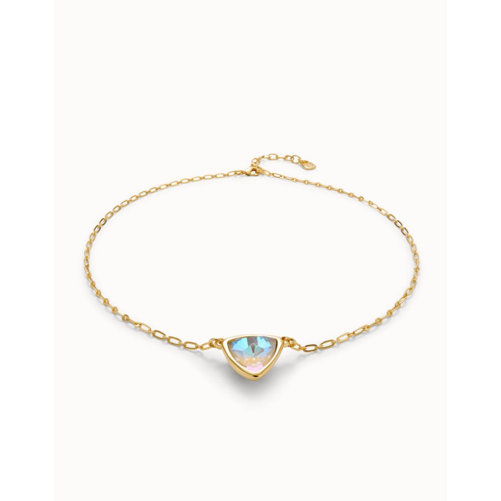 Unode50 18K Gold Plated Pendant Chain Link Multicolor Crystal Necklace - MococoUNOde50COL2009-18KNecklace