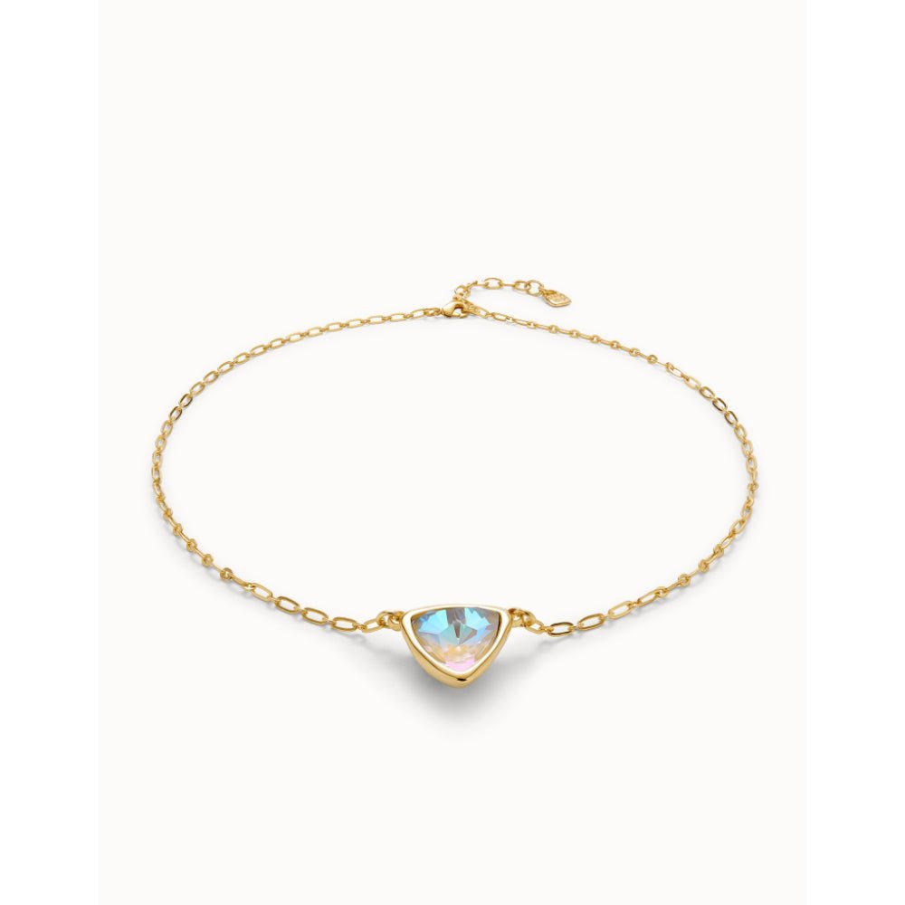 Unode50 18K Gold Plated Pendant Chain Link Multicolor Crystal Necklace - MococoUNOde50COL2009-18KNecklaces