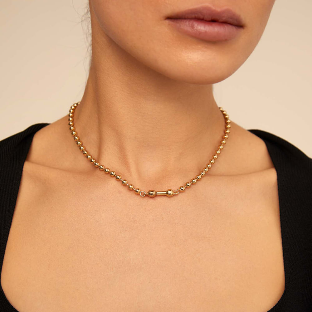 UNOde50 18K Gold-Plated Short Necklace image 1