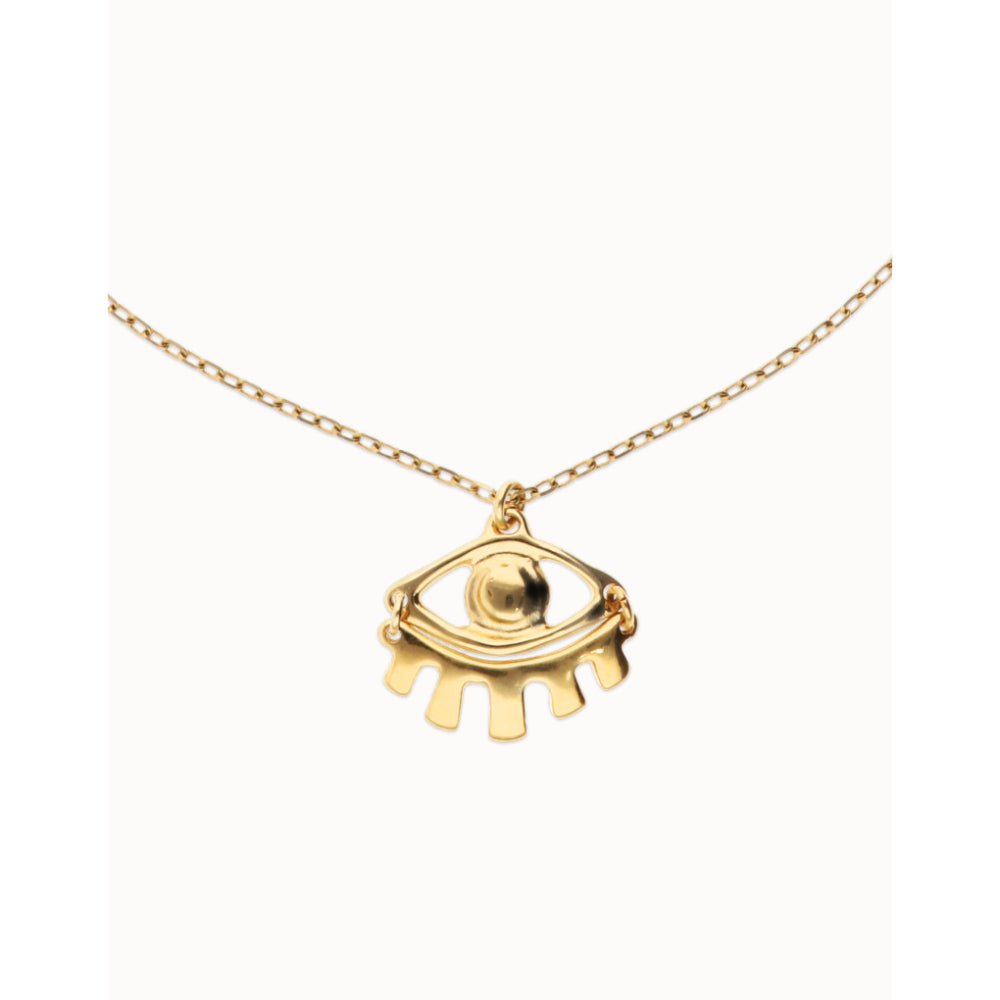 Unode50 18K Gold Plated Short Pendant Chain Small Eye Necklace - MococoUNOde50COL2035Necklace