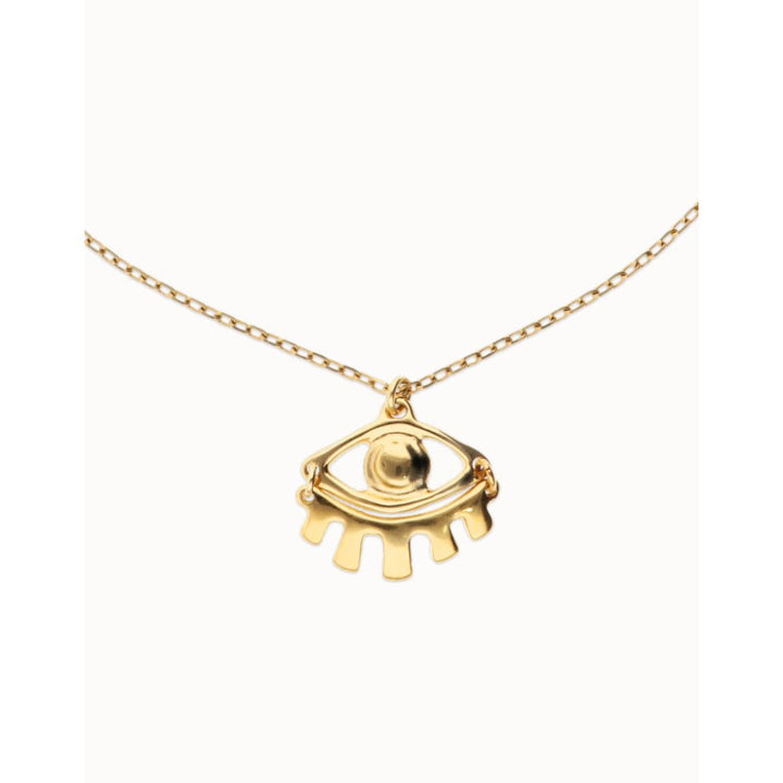 Unode50 18K Gold Plated Short Pendant Chain Small Eye Necklace - MococoUNOde50COL2035Necklace