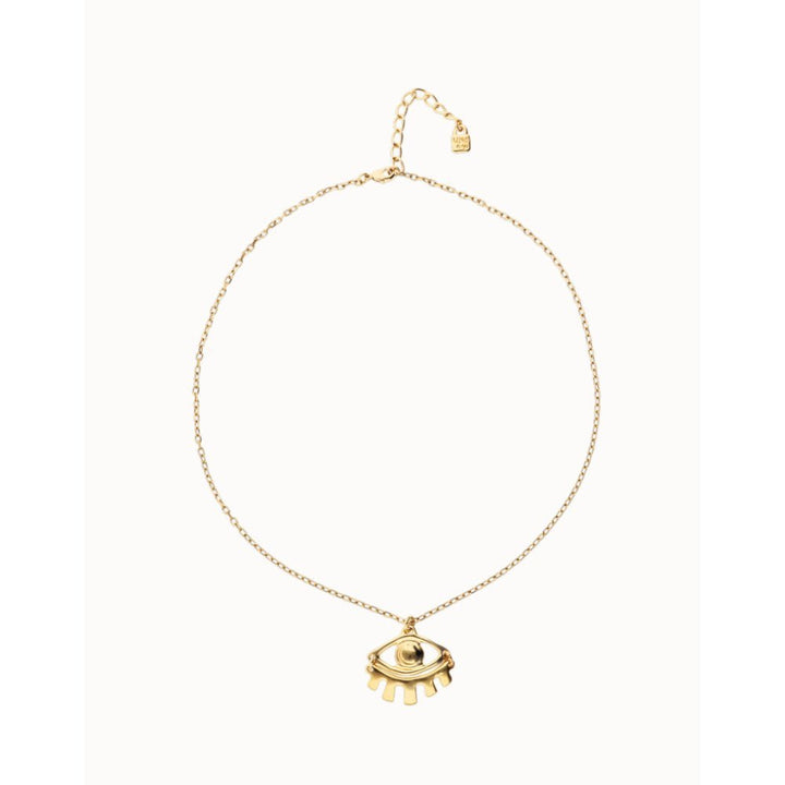 Unode50 18K Gold Plated Short Pendant Chain Small Eye Necklace - MococoUNOde50COL2035Necklaces