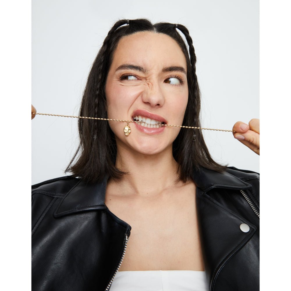 Unode50 18K Gold Plated Skull Shaped Charm - CHA0300 - MococoUNOde50CHA0300-18KCharms and Links