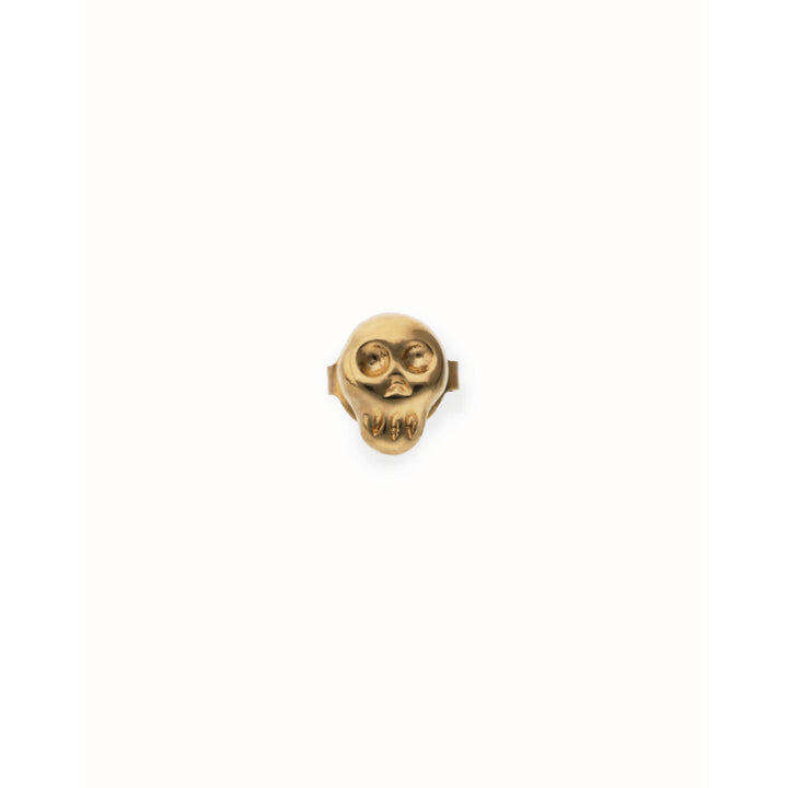 Unode50 18K Gold Plated Skull Single Stud Earring image 2