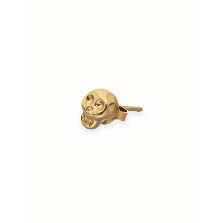 Unode50 18K Gold Plated Skull Single Stud Earring - MococoUNOde50PIE0017-18KEarrings