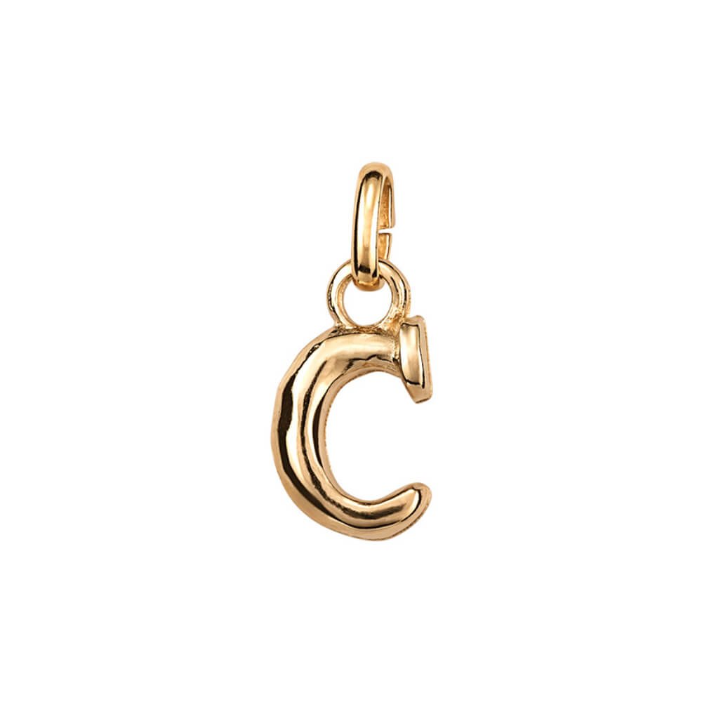 UNOde50 18K Gold - Plated Small Letter C Charm - MococoUNOde50CHA0275ORO0000UCharms