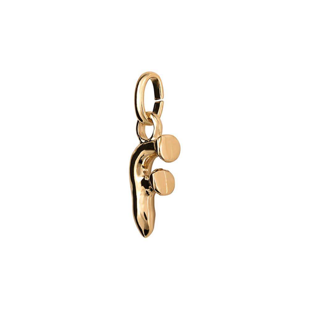 UNOde50 18K Gold - Plated Small Letter F Charm - MococoUNOde50CHA0278ORO0000UCharms