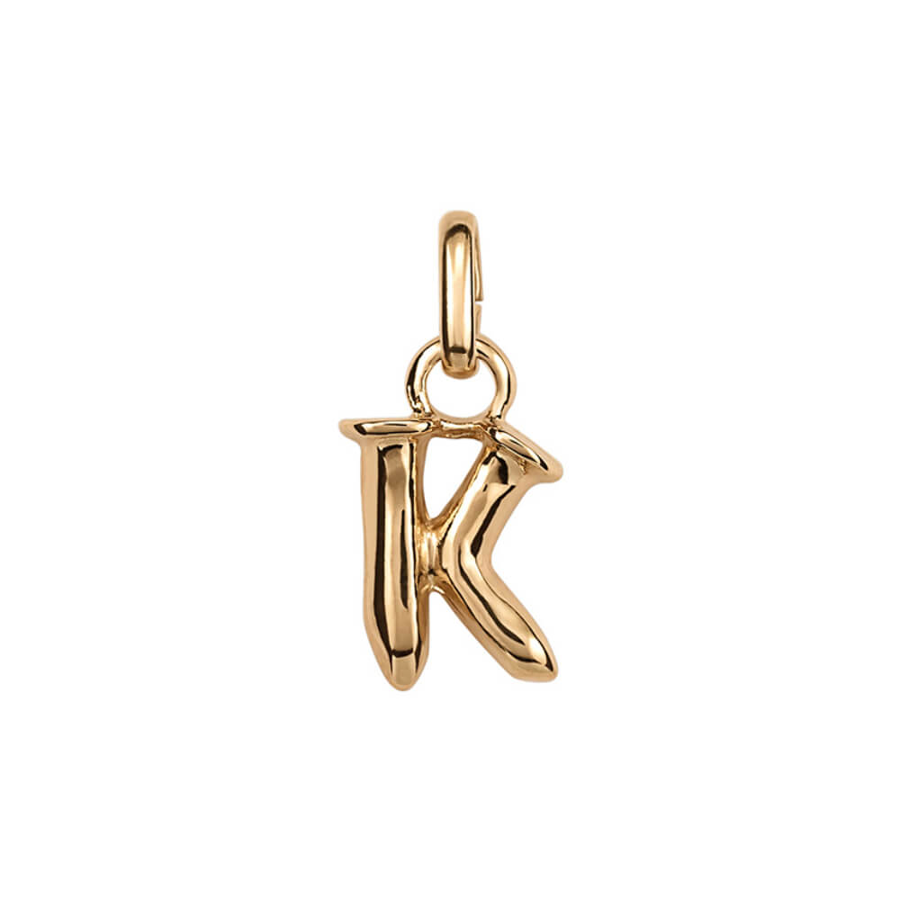 UNOde50 18K Gold - Plated Small Letter K Charm - MococoUNOde50CHA0283ORO0000UCharms