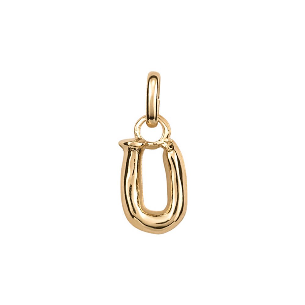 UNOde50 18K Gold - Plated Small Letter U Charm - MococoUNOde50CHA0293ORO0000UCharms