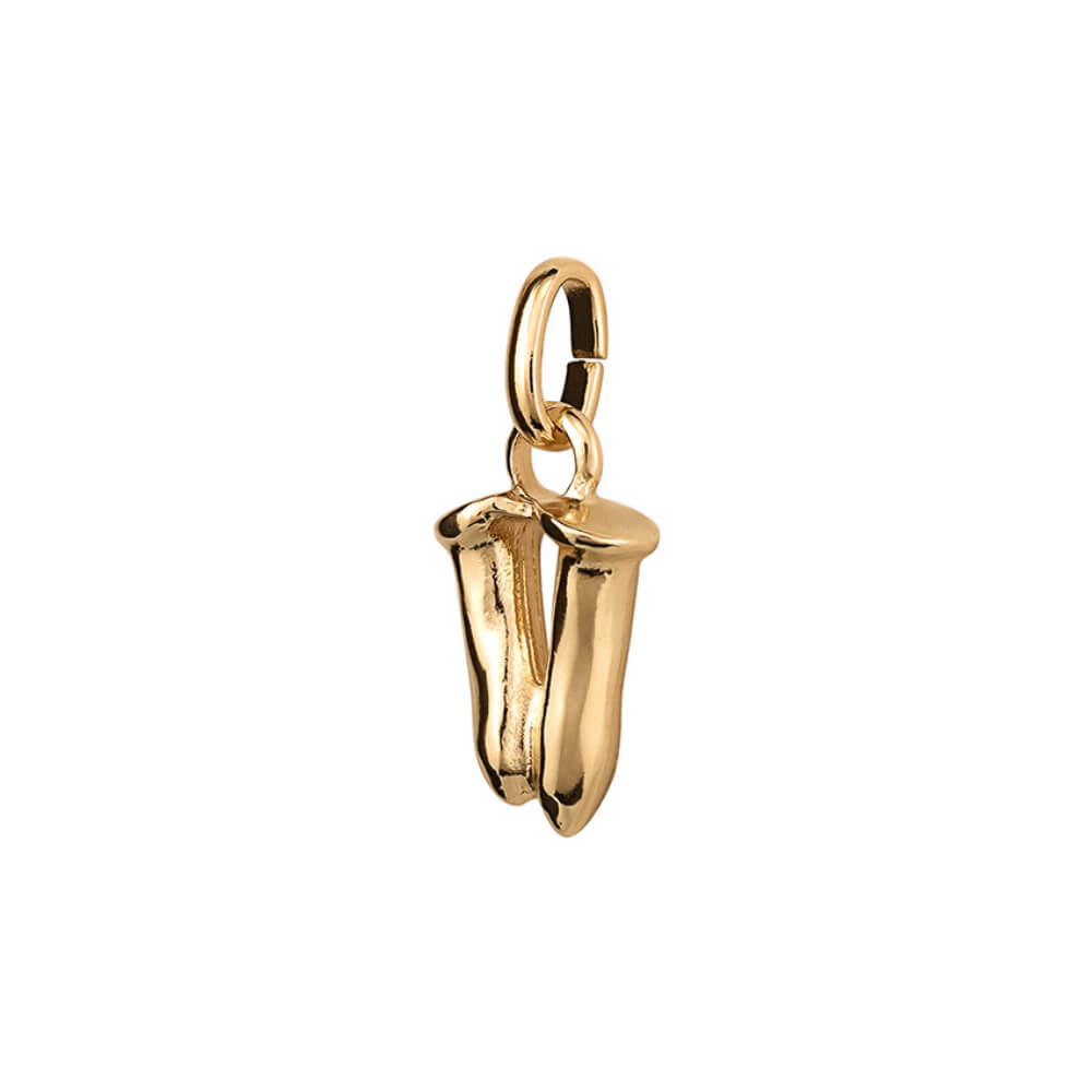 UNOde50 18K Gold - Plated Small Letter V Charm - MococoUNOde50CHA0294ORO0000UCharms