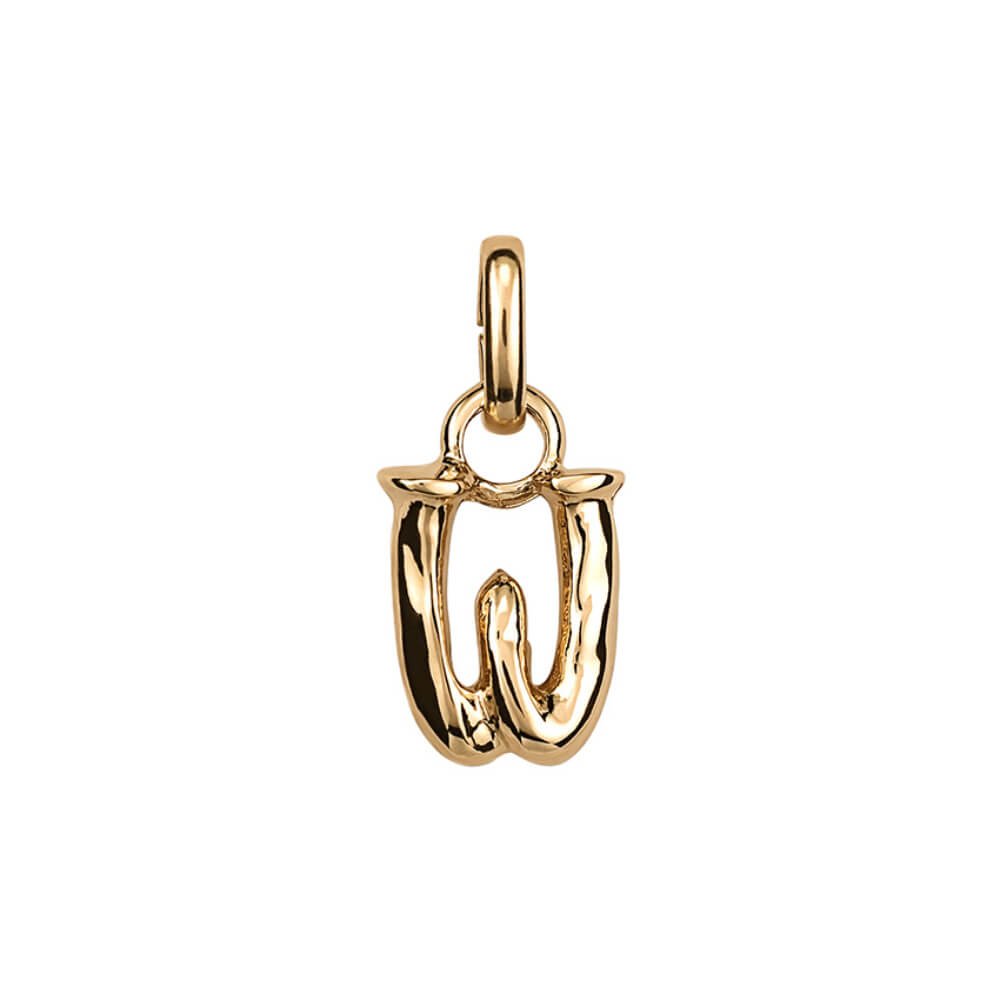 UNOde50 18K Gold - Plated Small Letter W Charm - MococoUNOde50CHA0295ORO0000UCharms