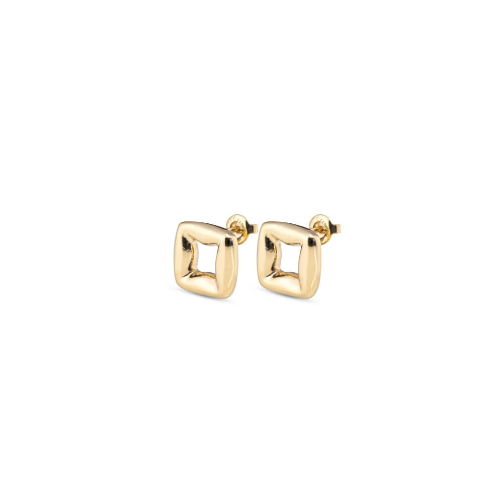 UNOde50 18K Gold - Plated Small Link Shaped Earrings - MococoUNOde50PEN0844ORO0000UEarrings