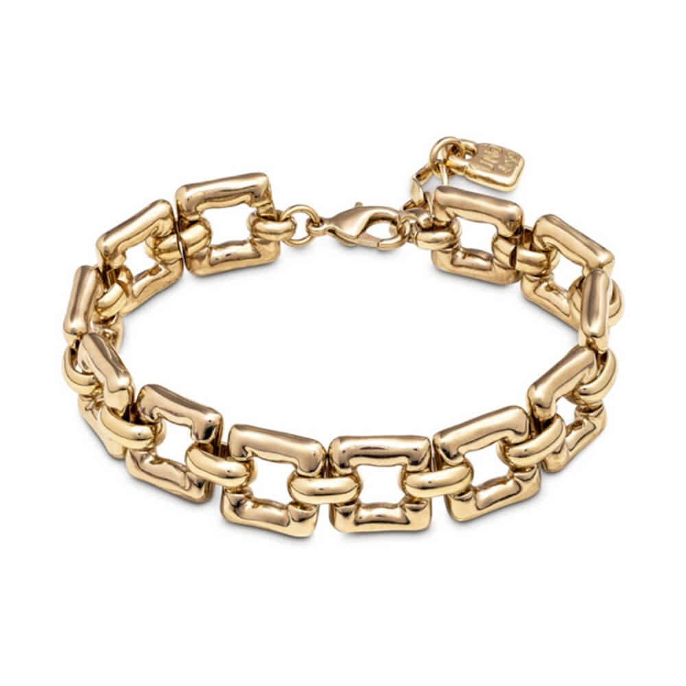 UNOde50 18K Gold - Plated Square Link Bracelet - MococoUNOde50PUL2241ORO0000MBracelets