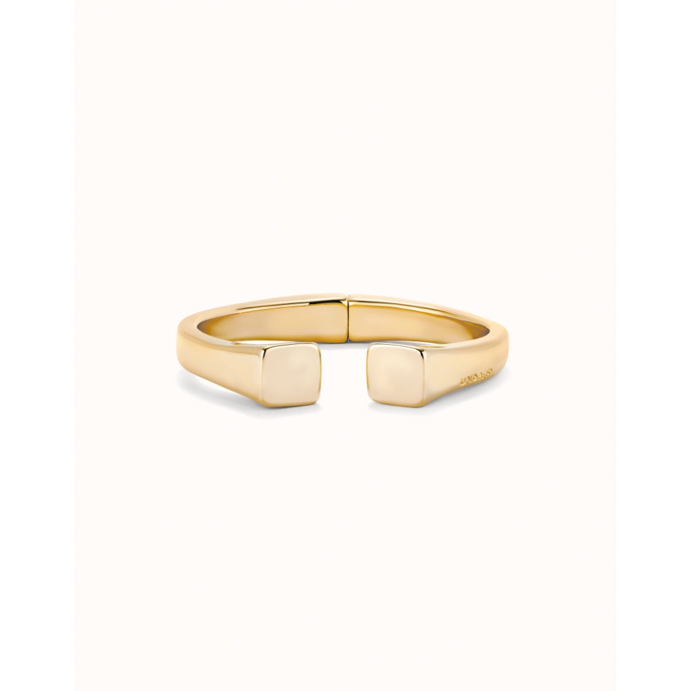 Unode50 18k Gold Plated Square Shape Bangle Bracelet image