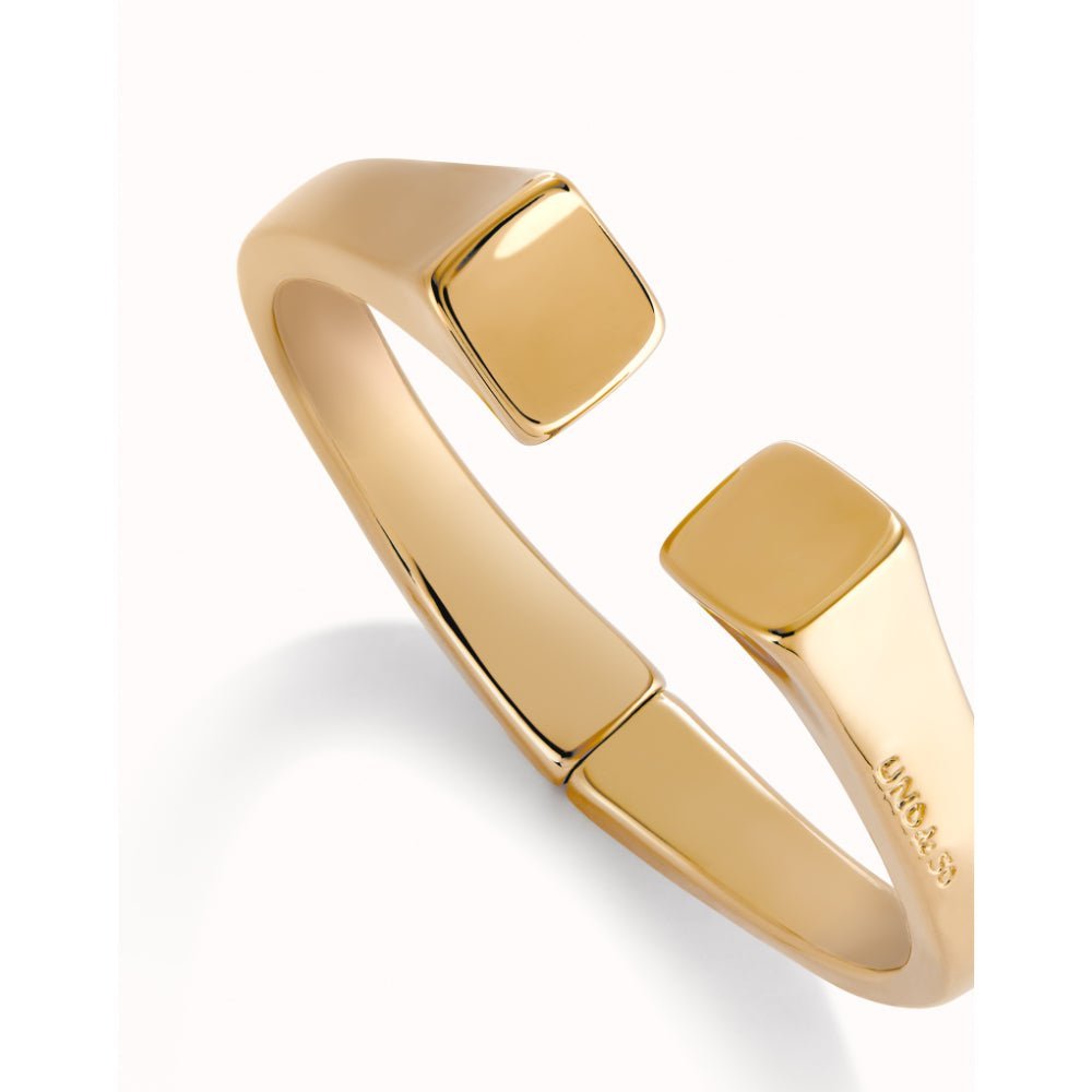 Unode50 18k Gold Plated Square Shape Bangle Bracelet - MococoUNOde50PUL2493ORO0000MBracelets