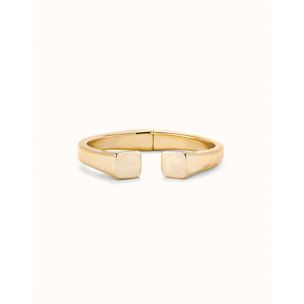 Unode50 18k Gold Plated Square Shape Bangle Bracelet - MococoUNOde50PUL2493ORO0000MBracelets