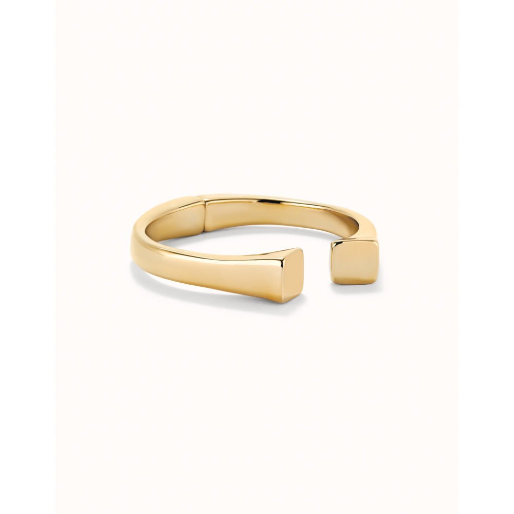 Unode50 18k Gold Plated Square Shape Bangle Bracelet - MococoUNOde50PUL2493ORO0000MBracelets