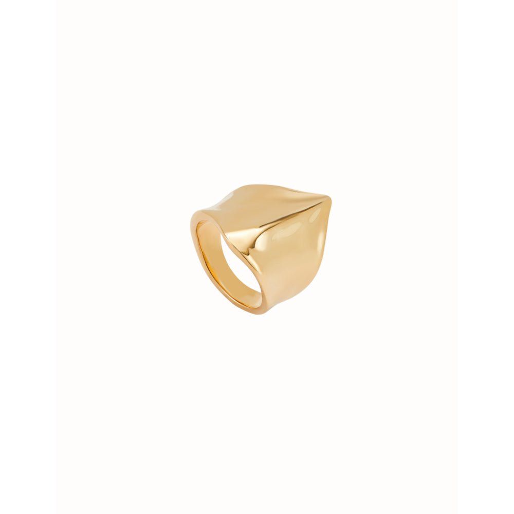 Unode50 18K Gold Plated The Shape of a Manta Ray Ring - MococoUNOde50ANI0812-12-18KRings