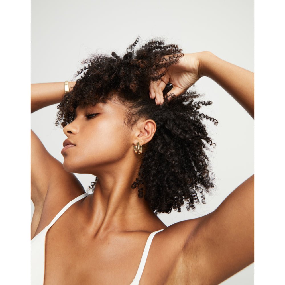 Unode50 18k Gold Plated Triple - Curve Stud Earrings - MococoUNOde50PEN0979OROEarrings