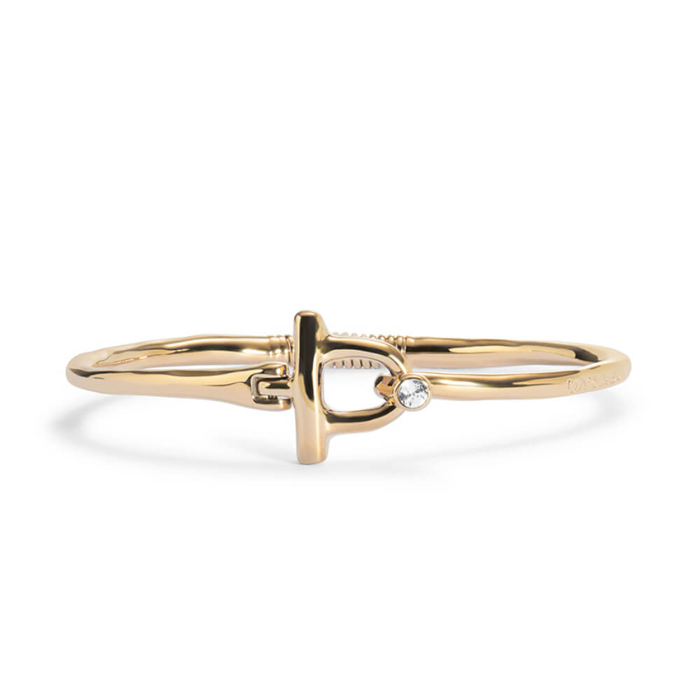UNOde50 18K Gold - Plated White Topaz Bangle Bracele - MococoUNOde50PUL2449BLNORO0MBracelets
