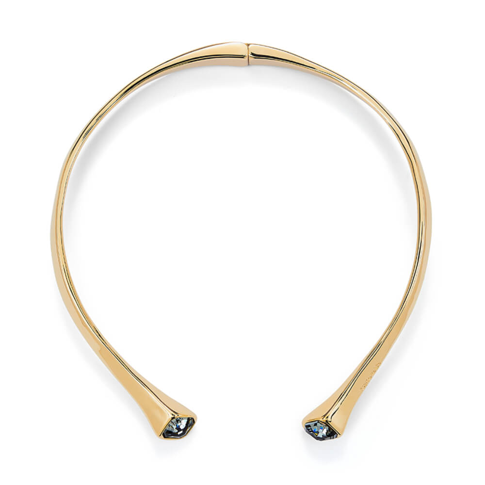 UNOde50 Gold Black Crystal Necklace - MococoUNOde50COL1953NGRORO0UNecklaces