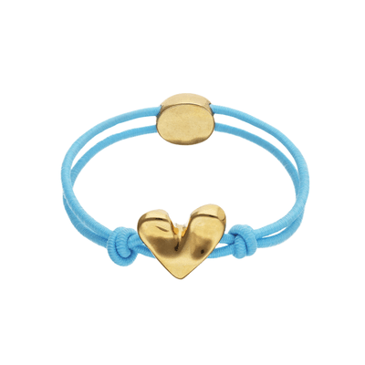 Unode50 Gold Blue Elastic Thread Bracelet - MococoUNOde50PUL2641AZUORO0SBracelets