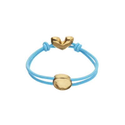 Unode50 Gold Blue Elastic Thread Bracelet - MococoUNOde50PUL2641AZUORO0SBracelets