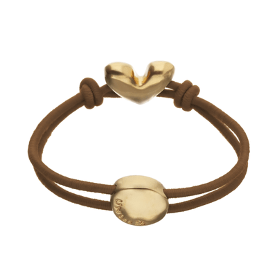 Unode50 Gold Brown Elastic Thread Bracelet - MococoUNOde50PUL2641MARORO0SBracelets