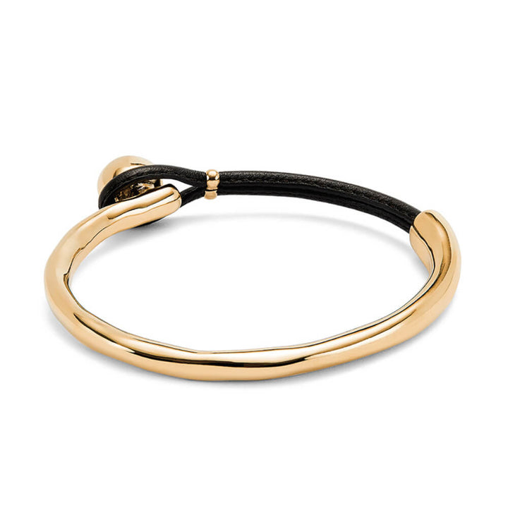 UNOde50 Gold Brown Leather Bracelet - MococoUNOde50PUL2551MROORO0LBracelets
