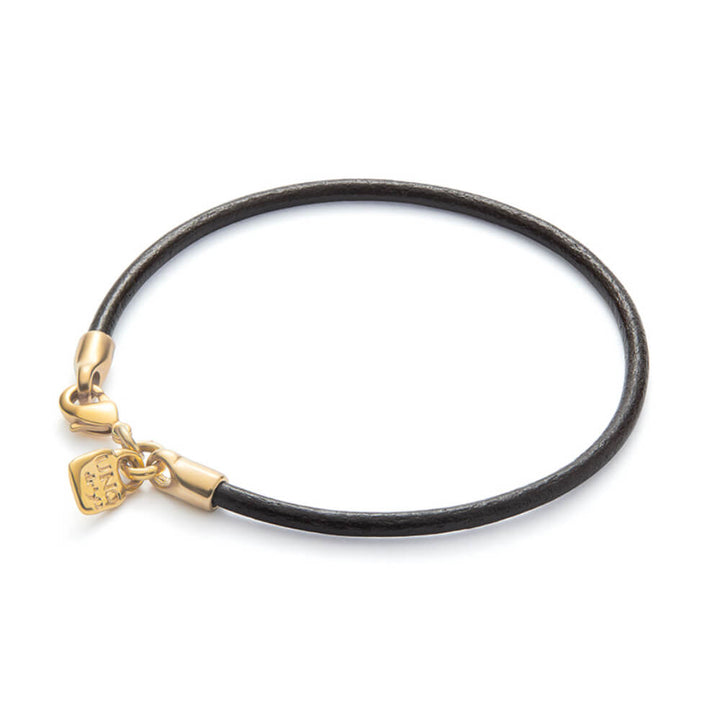 UNOde50 Gold Clasp Leather Charm Bracelet - MococoUNOde50PUL2498ORO0000UBracelets