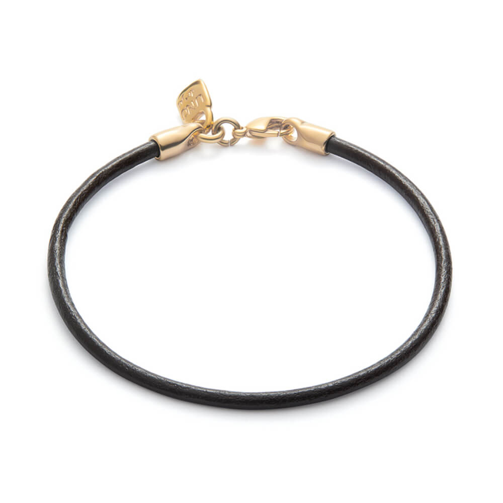 UNOde50 Gold Clasp Leather Charm Bracelet - MococoUNOde50PUL2498ORO0000UBracelets