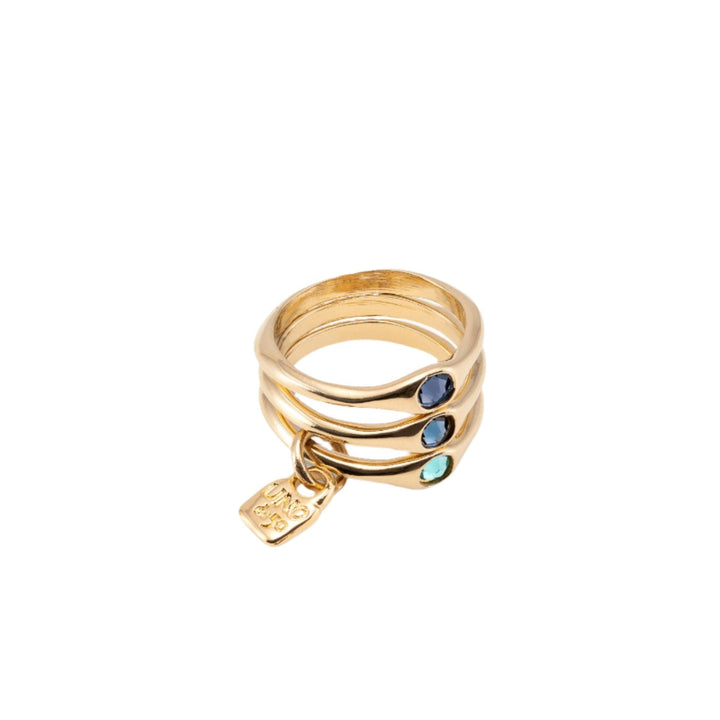 UNOde50 Gold Happy Blue Rings - MococoUNOde50ANI0678AZUORO158435302466780Rings