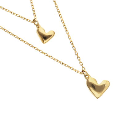 UNOde50 Gold Heart Multi Strand Chain Necklace - MococoUNOde50COL2070ORO0000UNecklaces
