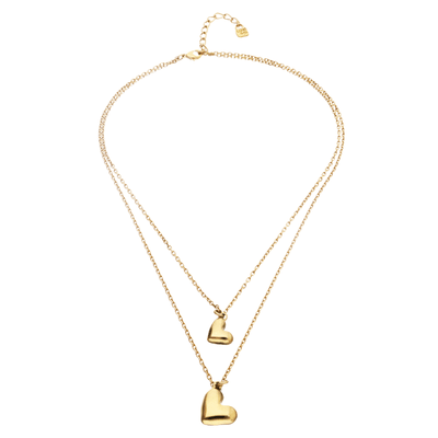 UNOde50 Gold Heart Multi Strand Chain Necklace - MococoUNOde50COL2070ORO0000UNecklaces