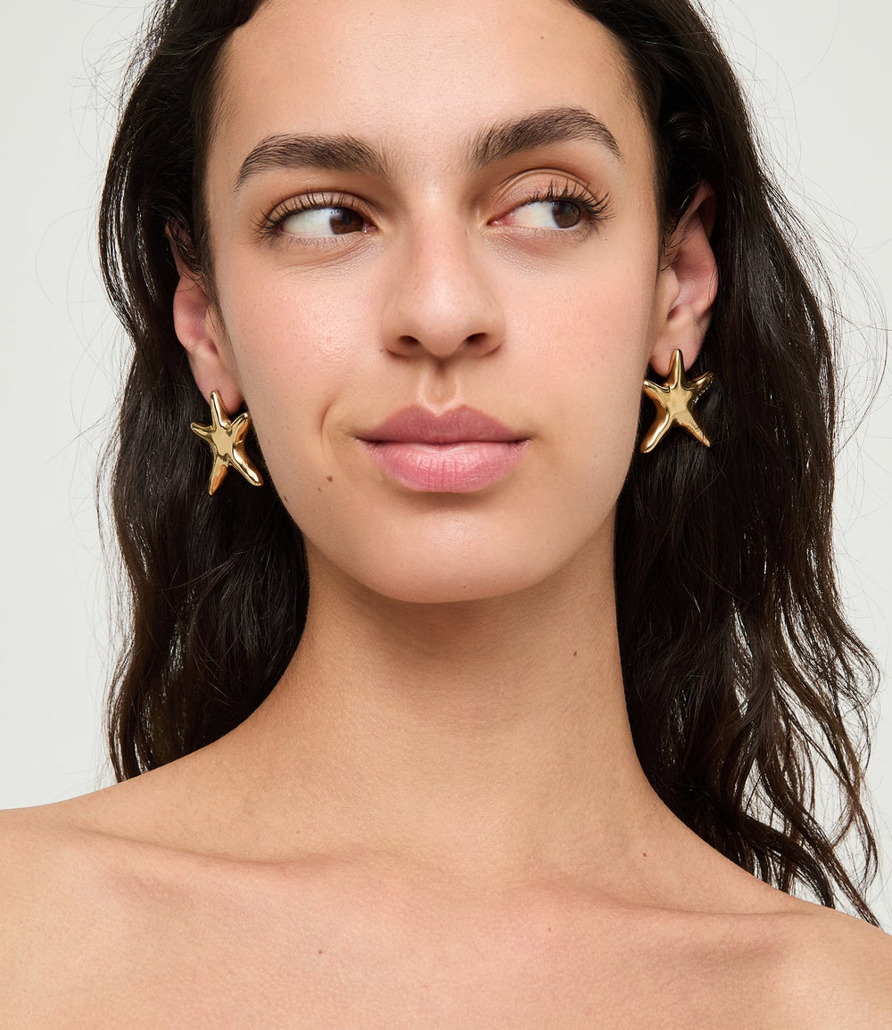 UNOde50 Gold Medium Starfish-Shaped Earrings - MococoUNOde50PEN1085ORO0000U8435795701900Earrings