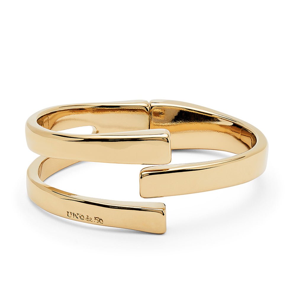 Unode50 Gold Metal Alloy Rigid Bracelet - MococoUNOde50PUL2507ORO0000MBracelets