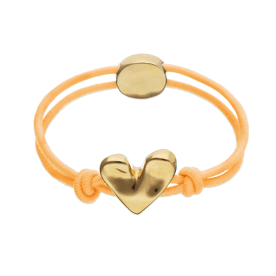 Unode50 Gold Orange Elastic Thread Bracelet - MococoUNOde50PUL2641NRJORO0SBracelets